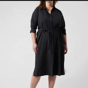 NWT- Black Athleta Urbanite shirt dress - 3X